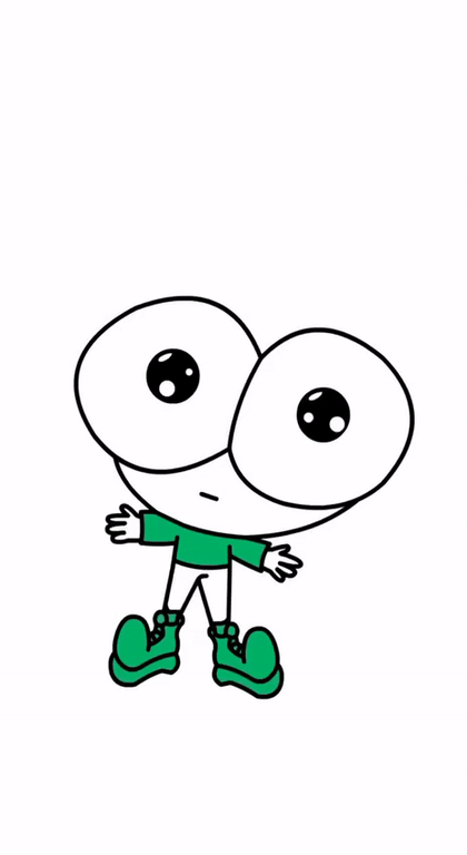 The full-body $STAWP mascot, animated
